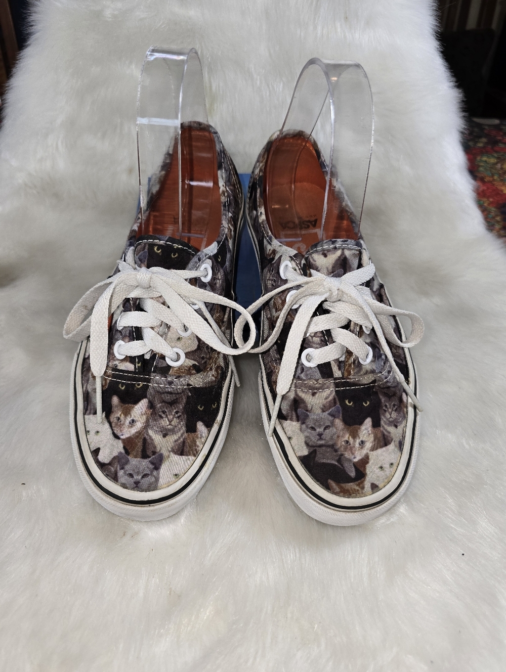 Van's Authentic ASPCA Ltd. Edition Cat Print Canvas Lace-Up Sneakers